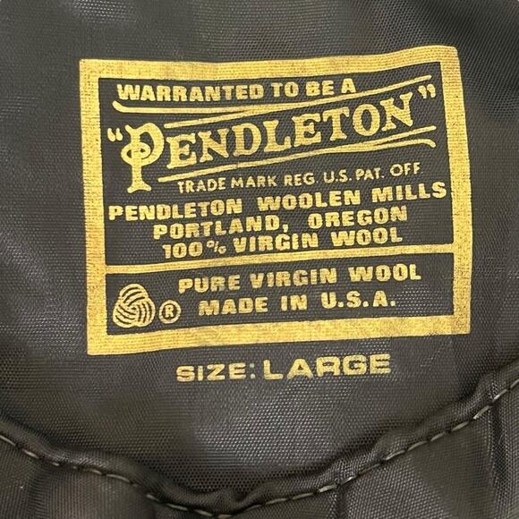 Pendleton Pure Virgin Wool Blue Plaid Cabbie Hat Mens Large Newsboy Classic - Picture 5 of 7